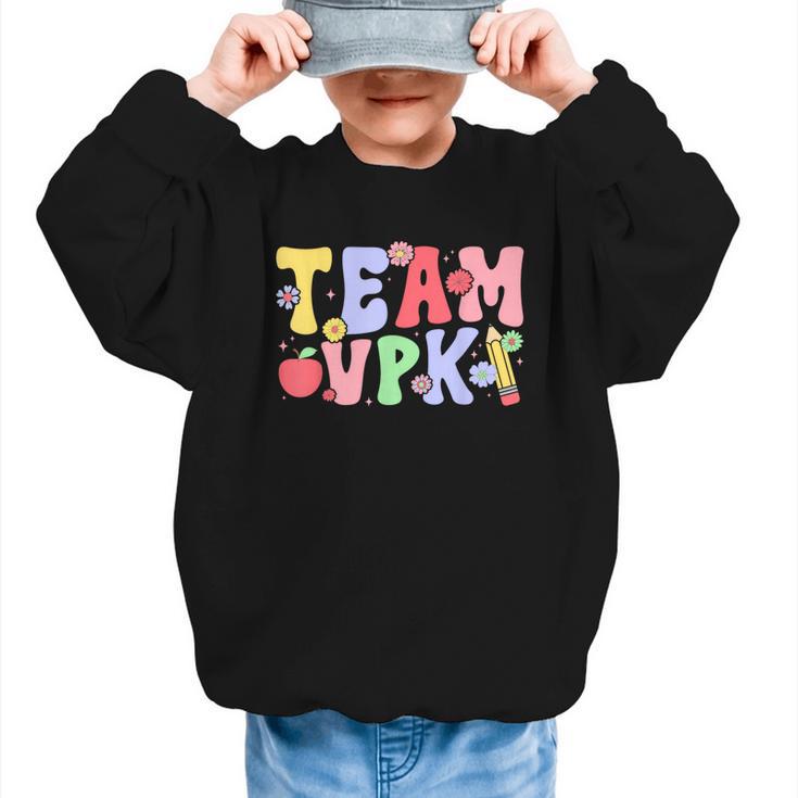 Team VPK First Day Of VPK Back To School VPK Graphic Kid Sweatshirt