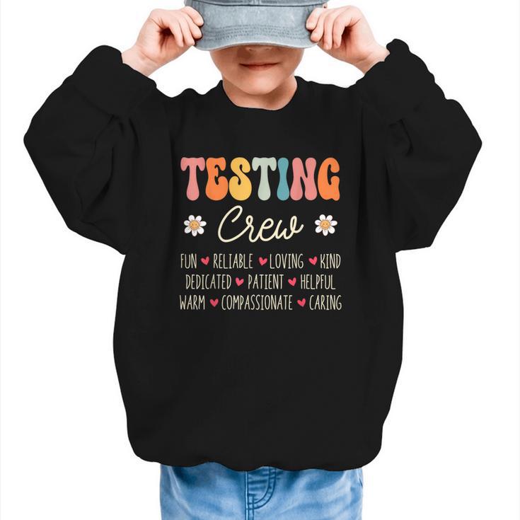 Testing Crew Appreciation Week Back To School Graphic Kid Sweatshirt
