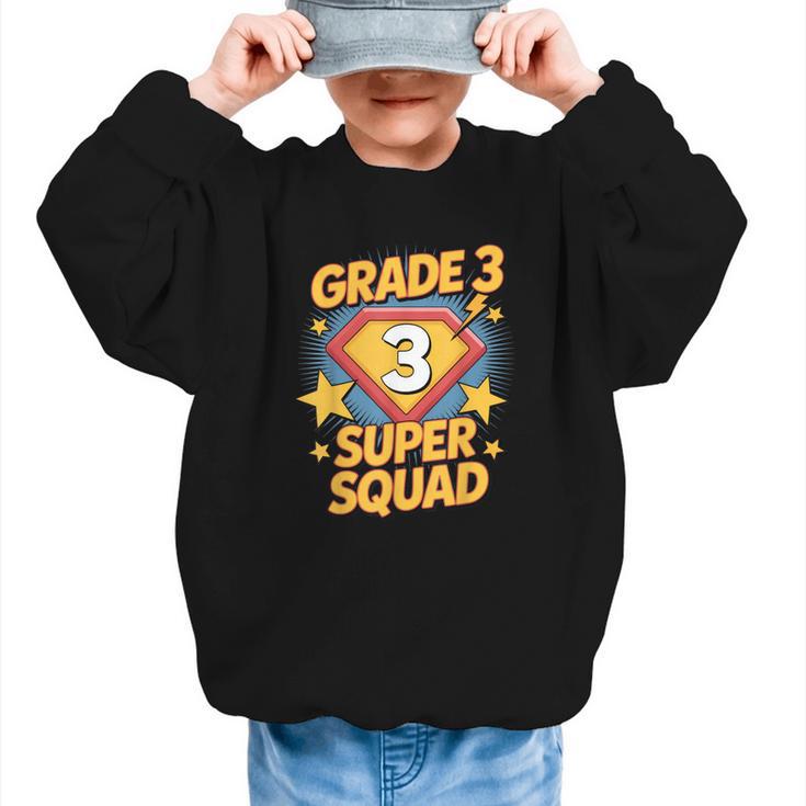 Third Grade Superhero Squad 3rd Year Kids Back To School Graphic Kid Sweatshirt