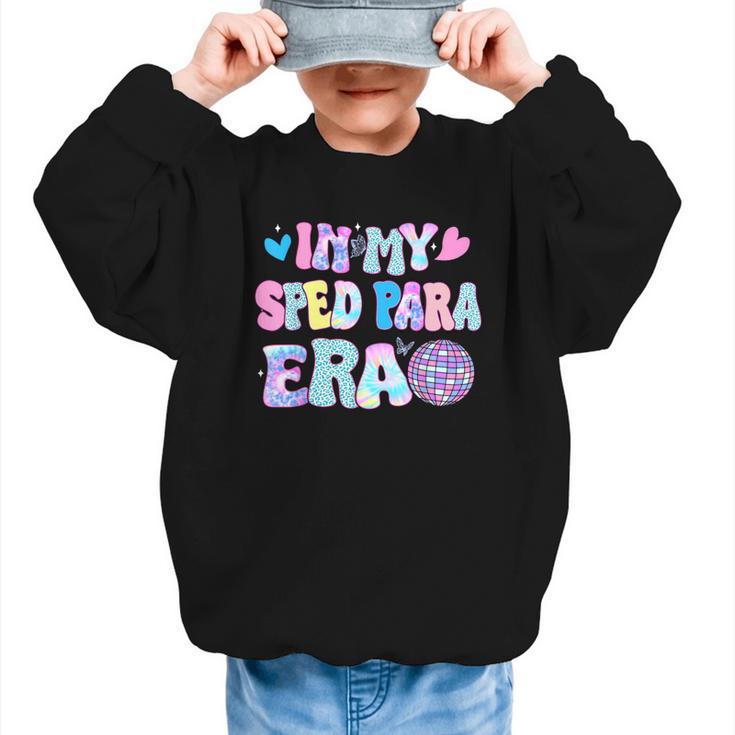 Tie Dye Leopard Back To School In My Sped Para Era Graphic Kid Sweatshirt