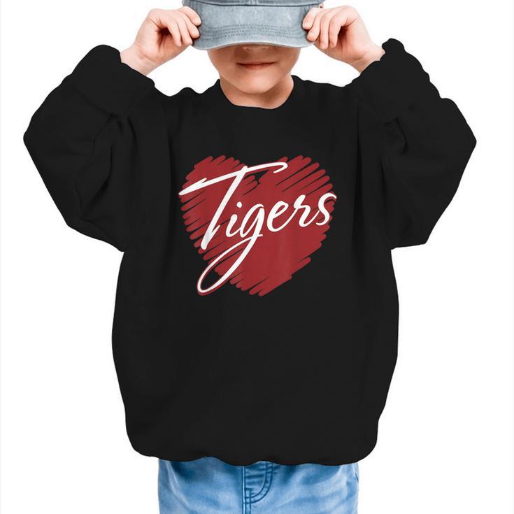 Tigers Heart Back To School Spirit M Graphic Kid Sweatshirt