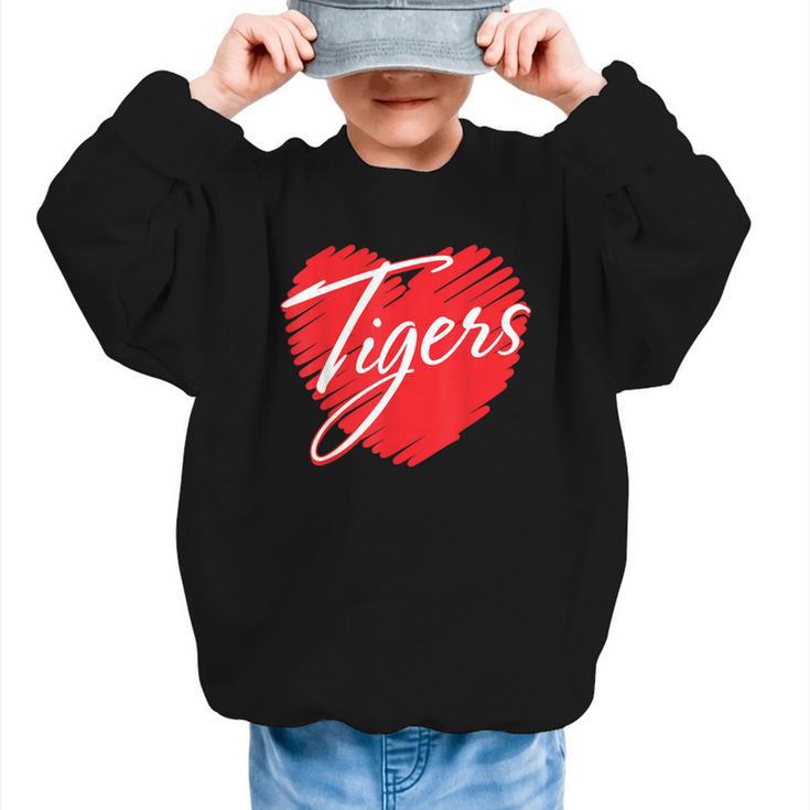 Tigers Heart Back To School Spirit R Graphic Kid Sweatshirt