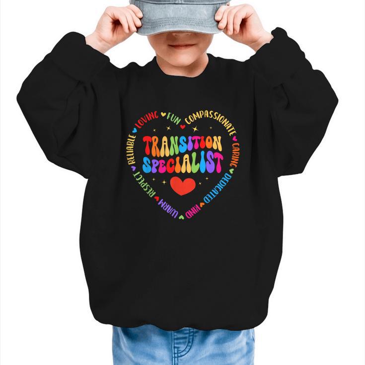 Transition Specialist Appreciation Week Back To School Graphic Kid Sweatshirt