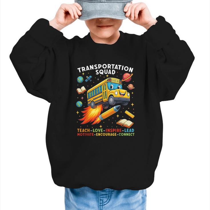 Transportation Squad School Bus Driver Back To School Graphic Kid Sweatshirt