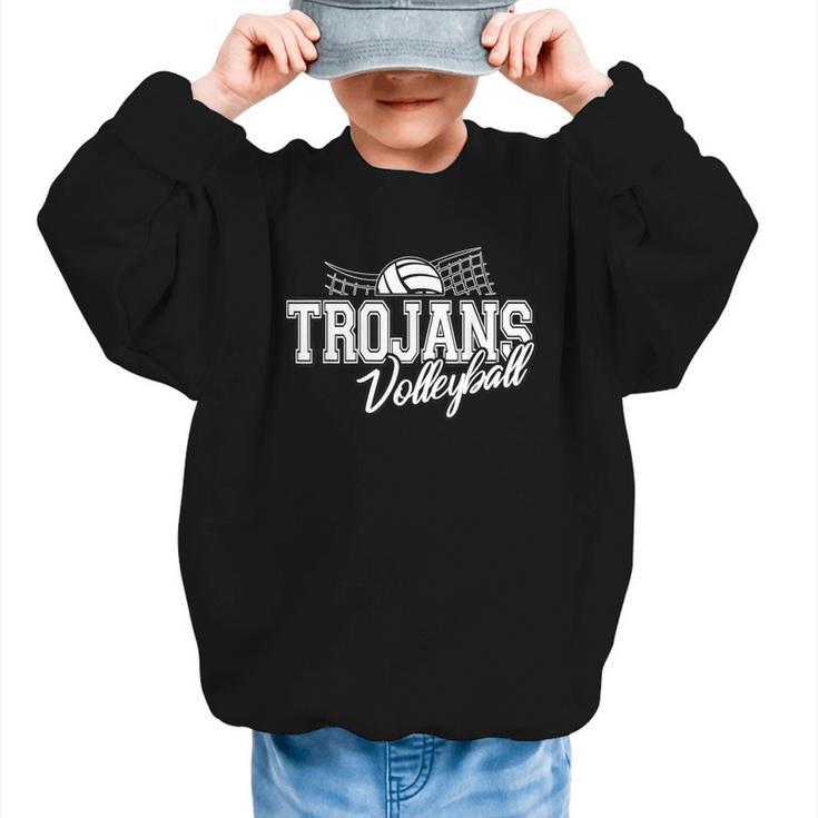 Trojan Volleyball Back To School Spirit Graphic Kid Sweatshirt