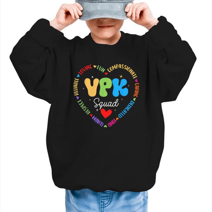 VPK Squad First Day Of VPK Back To School Graphic Kid Sweatshirt