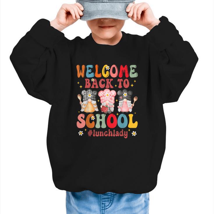 Welcome Back To School Cafeteria Worker Lunch Lady Graphic Kid Sweatshirt