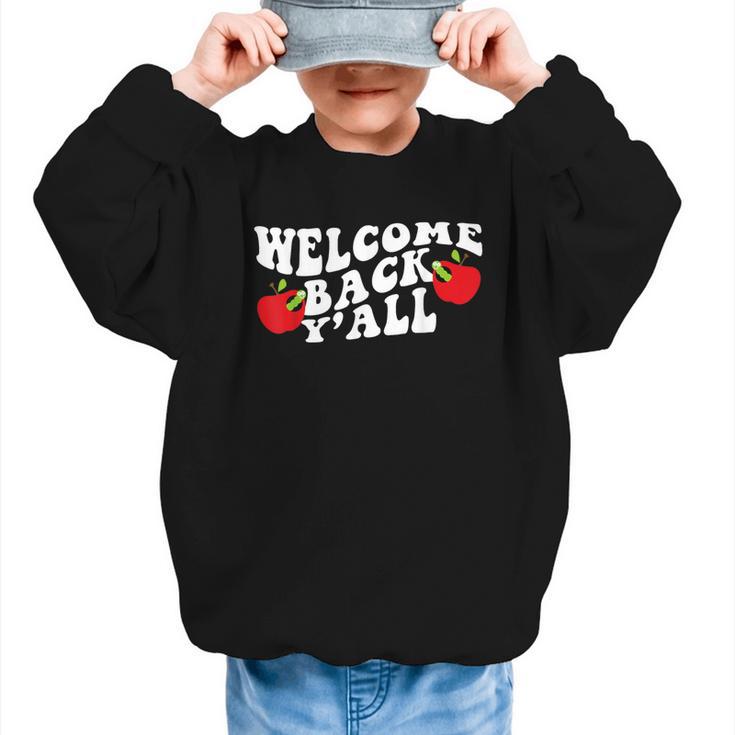 Welcome Back To School Happy First Day Of School 2025 2026 Graphic Kid Sweatshirt