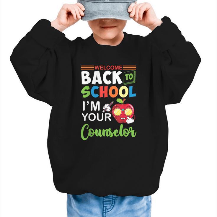 Welcome Back To School Students I'm Your Counselor Proud Graphic Kid Sweatshirt