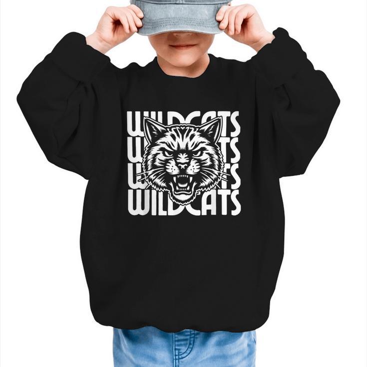 Wildcats School Spirit Team Wildcat Go Back To School Graphic Kid Sweatshirt