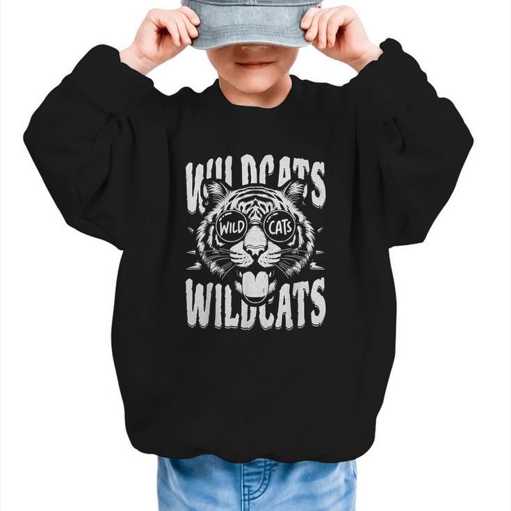 Wildcats School Sports Fan Team Spirit Back To School Graphic Kid Sweatshirt