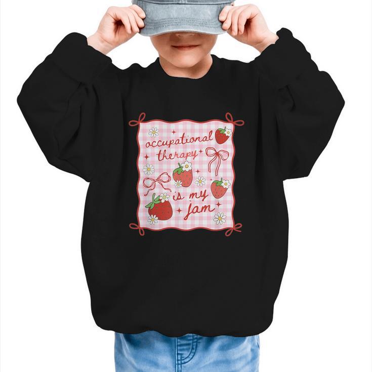 Women Occupational Therapy Cute Strawberry OT Back To School Graphic Kid Sweatshirt