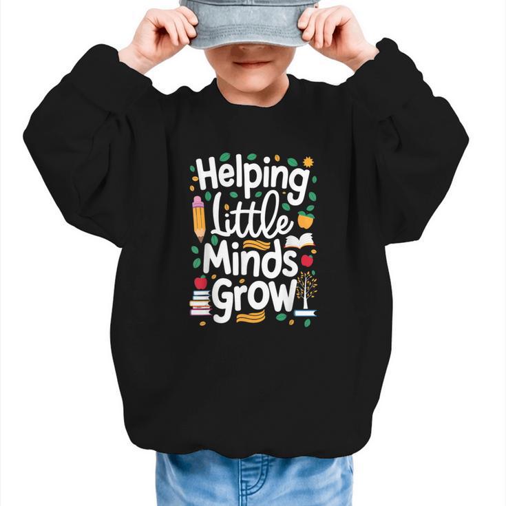Women's Helping Little Minds Grow Back To School Apparel Graphic Kid Sweatshirt