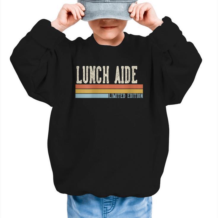 Women's Lunch Aide Week Retro Vintage Back To School Day Graphic Kid Sweatshirt