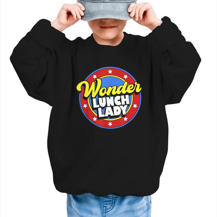 Wonder Lunch Lady Super Woman Power Superhero Back To School Graphic Kid Sweatshirt