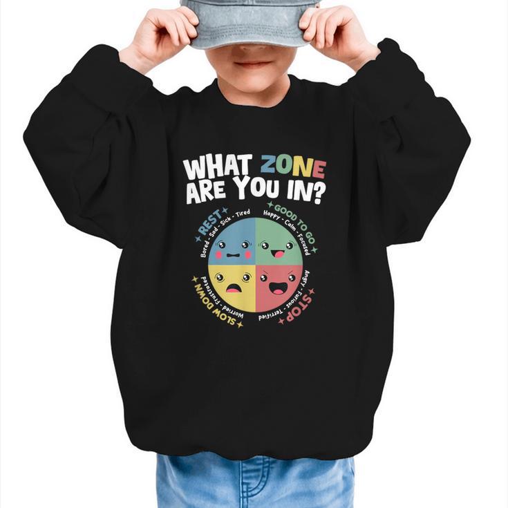 Zones Of Regulation School Counselor Back To School Emotion Graphic Kid Sweatshirt
