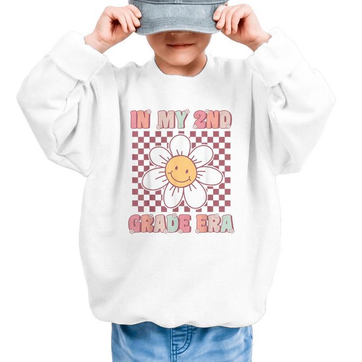 In My 2nd Grade Era Cute Groovy Second Grade Back To School Graphic Kid Sweatshirt