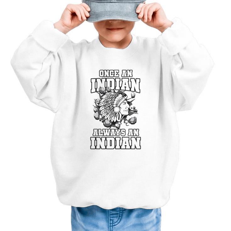 Always An Indian Back To School Spirit Premium Tri-Blend Graphic Kid Sweatshirt