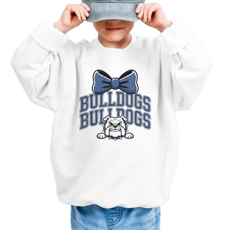 Bulldogs Mascot Team Spirit Sports Fan Back To School Graphic Kid Sweatshirt