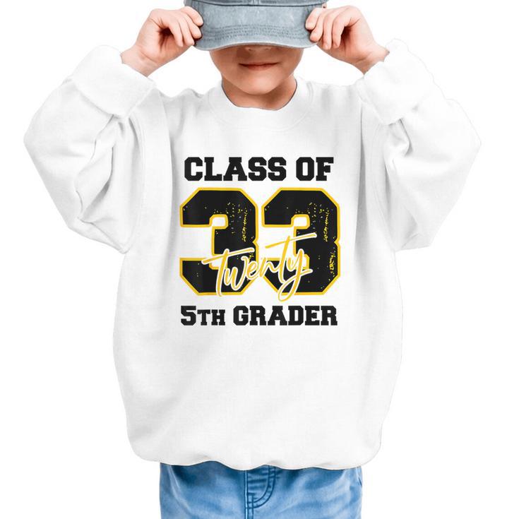 Class Of 2033 5th Grader Elementary School Back To School Graphic Kid Sweatshirt