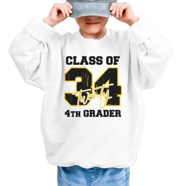 Class Of 2034 4th Grader Elementary School Back To School Graphic Kid Sweatshirt