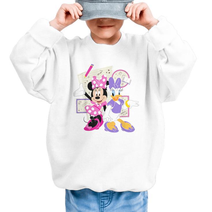 Disney Minnie & Daisy Back To School Best Friends BFFs Graphic Kid Sweatshirt