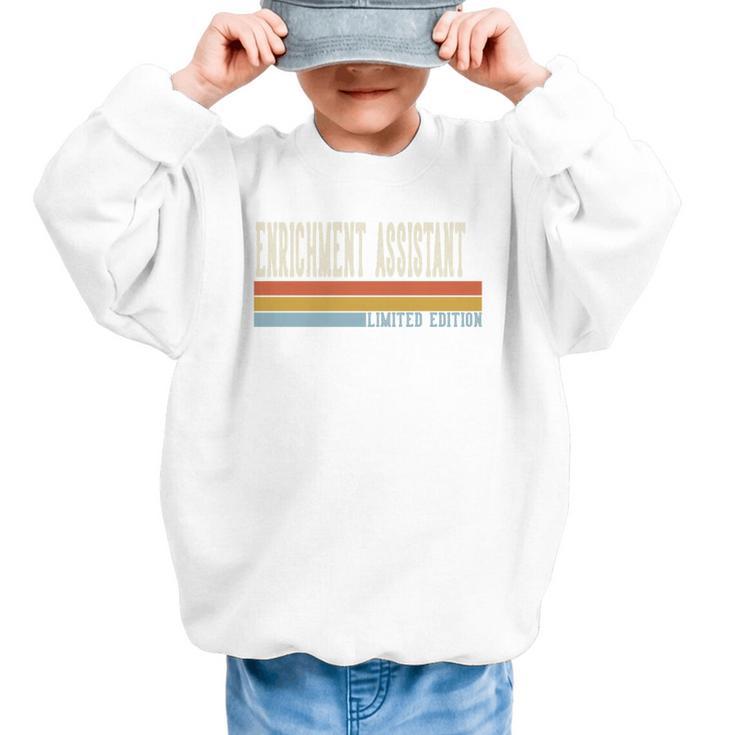 Enrichment Assistant Week Retro Vintage Back To School Day Premium Tri-Blend Graphic Kid Sweatshirt