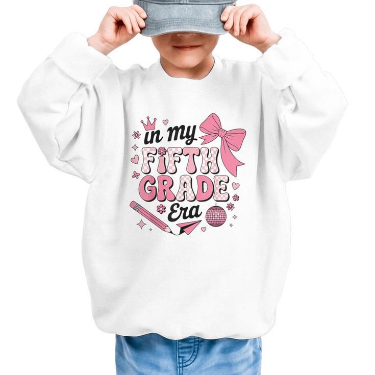 In My Fifth Grade The Girls Bow Back To School Graphic Kid Sweatshirt