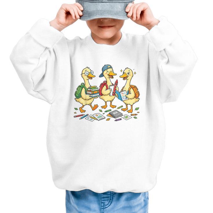 Kindergarten 1st Grade Goose Back To School Boys Graphic Kid Sweatshirt