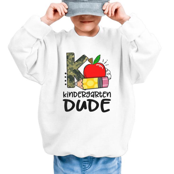 Kindergarten Dude Student Kindergarten Squad Back To School Graphic Kid Sweatshirt