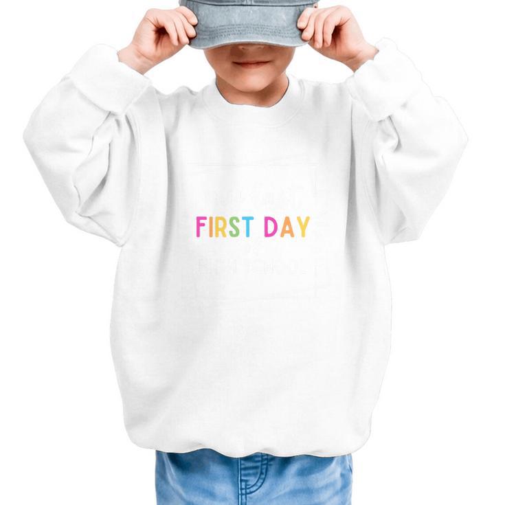 My Last First Day Of High School Back To School Premium Tri-Blend Graphic Kid Sweatshirt