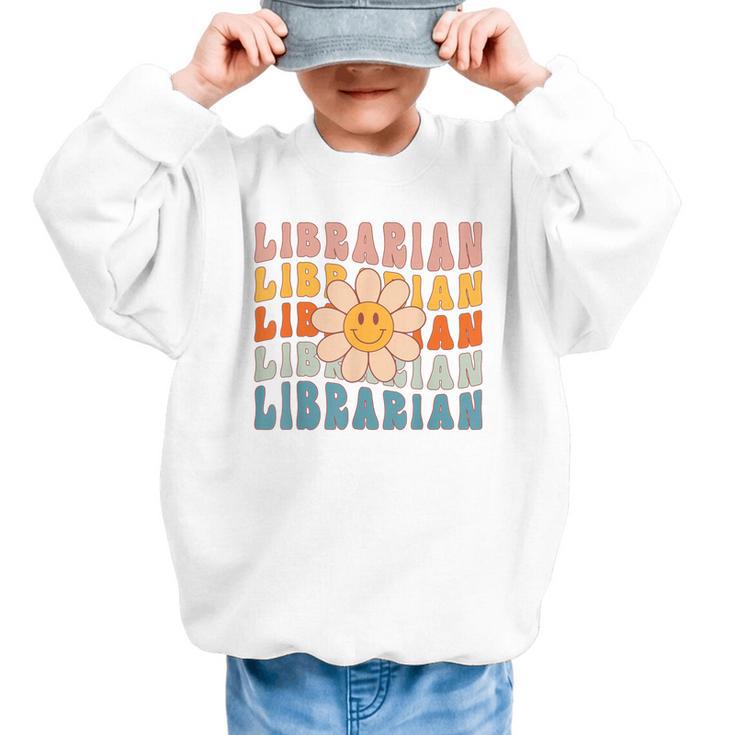 Librarian Retro Find Me At The Library Back To School Graphic Kid Sweatshirt