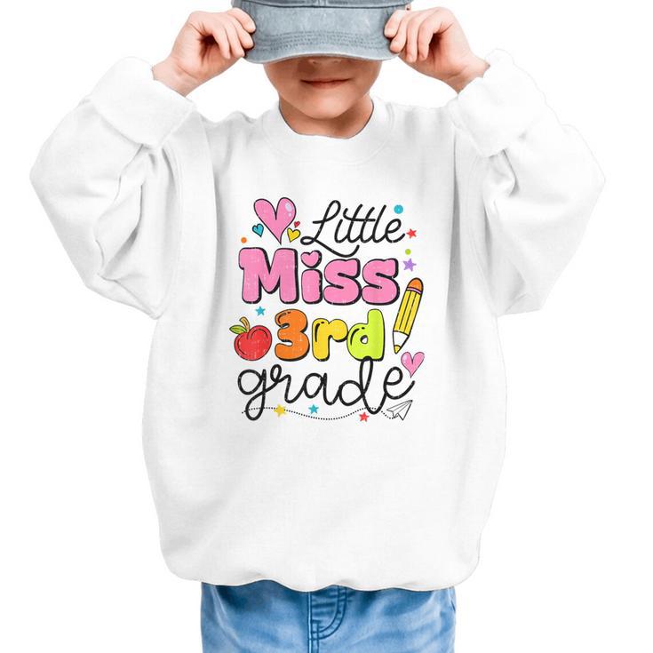 Little Miss 3rd Grade Back To School Cute Third Grade Girls Graphic Kid Sweatshirt