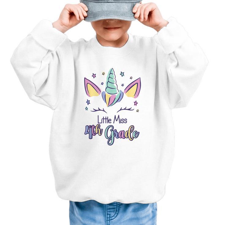 Little Miss Fourth Grade 2026 Back To School 4th Grade Girls Graphic Kid Sweatshirt