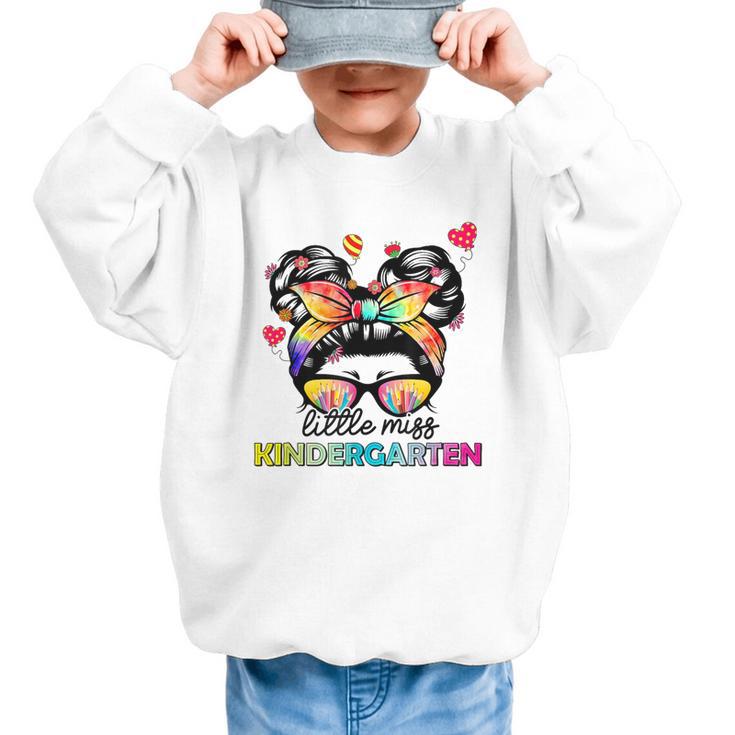 Little Miss Kindergarten Back To School Kindergarten Girls Graphic Kid Sweatshirt