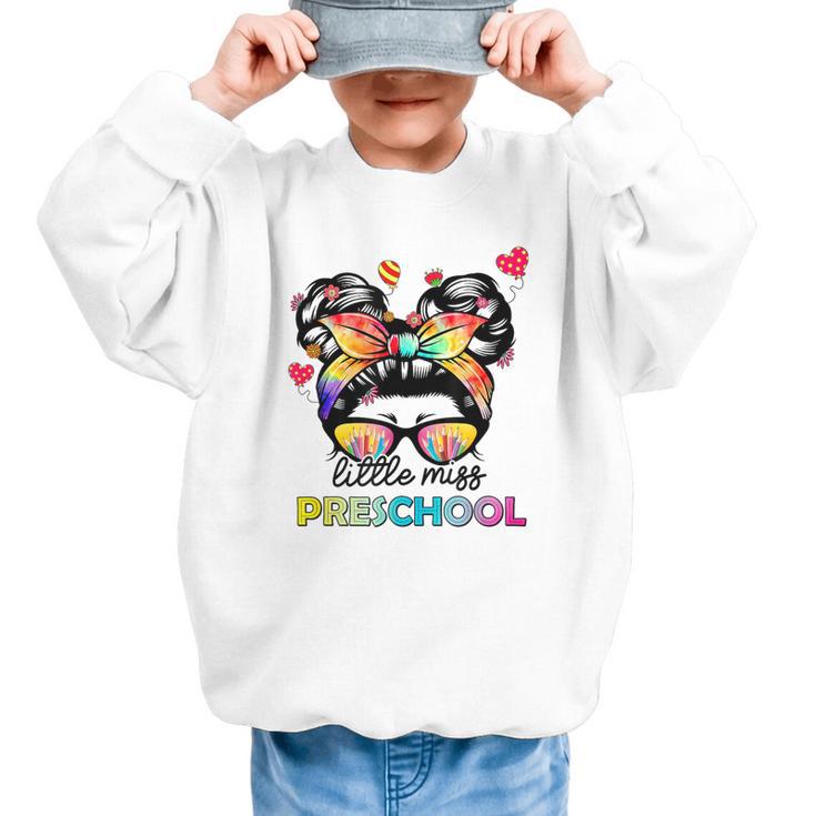 Little Miss Preschool Back To School Messy Kids Girls Graphic Kid Sweatshirt