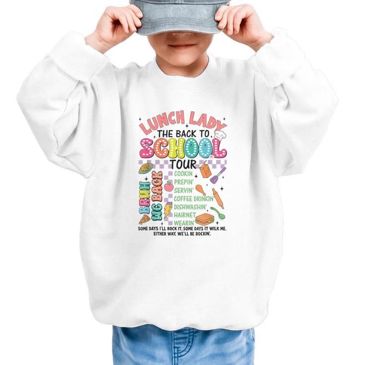 Lunch Cafeteria Crew Lady Back To School Tour Graphic Kid Sweatshirt