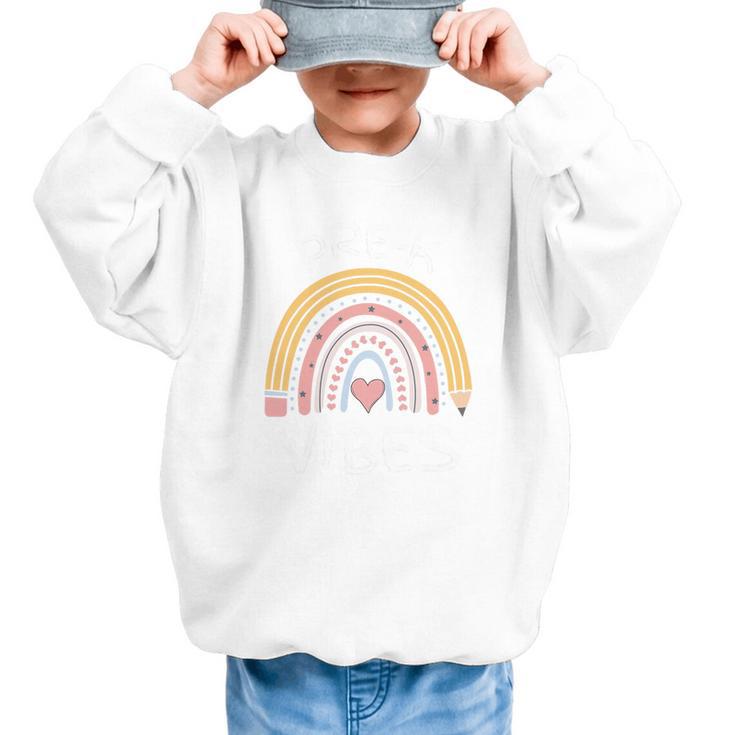 Pre-K Vibes Pencil Rainbow Back To School Boys Girls Kids Premium Tri-Blend Graphic Kid Sweatshirt