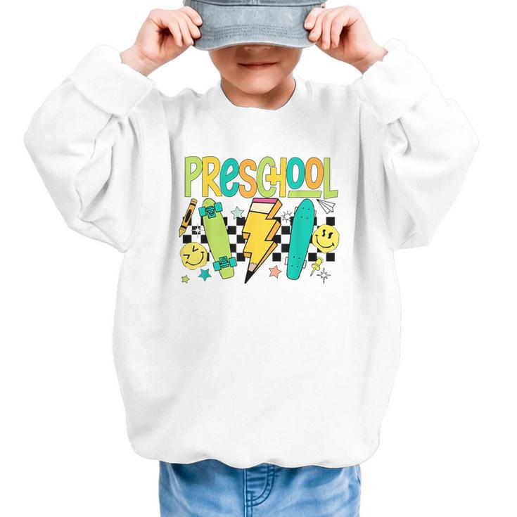 Preschool Skateboard Back To School Boy Girl Kid Graphic Kid Sweatshirt