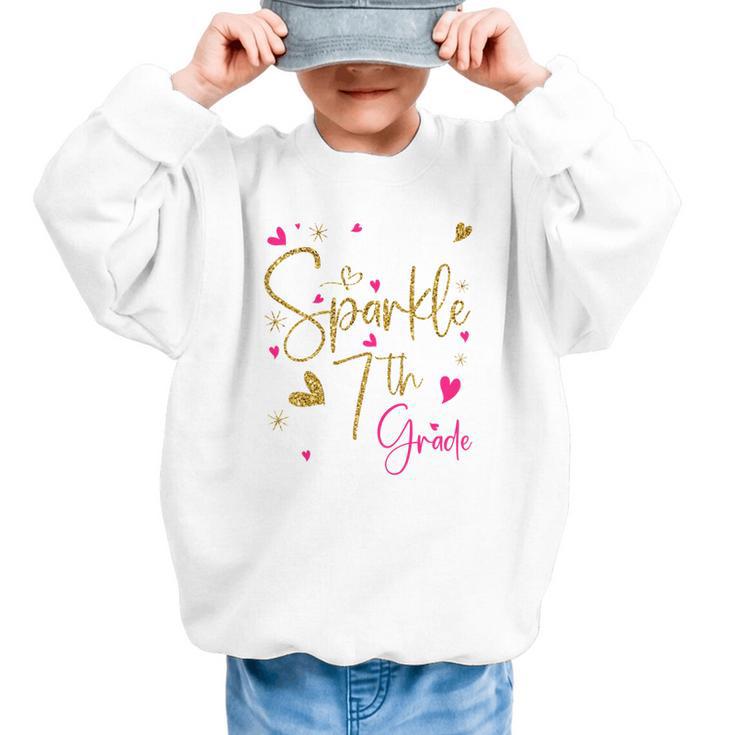 Ready To Sparkle 7th Grade Back To School For Girls Performance Graphic Kid Sweatshirt
