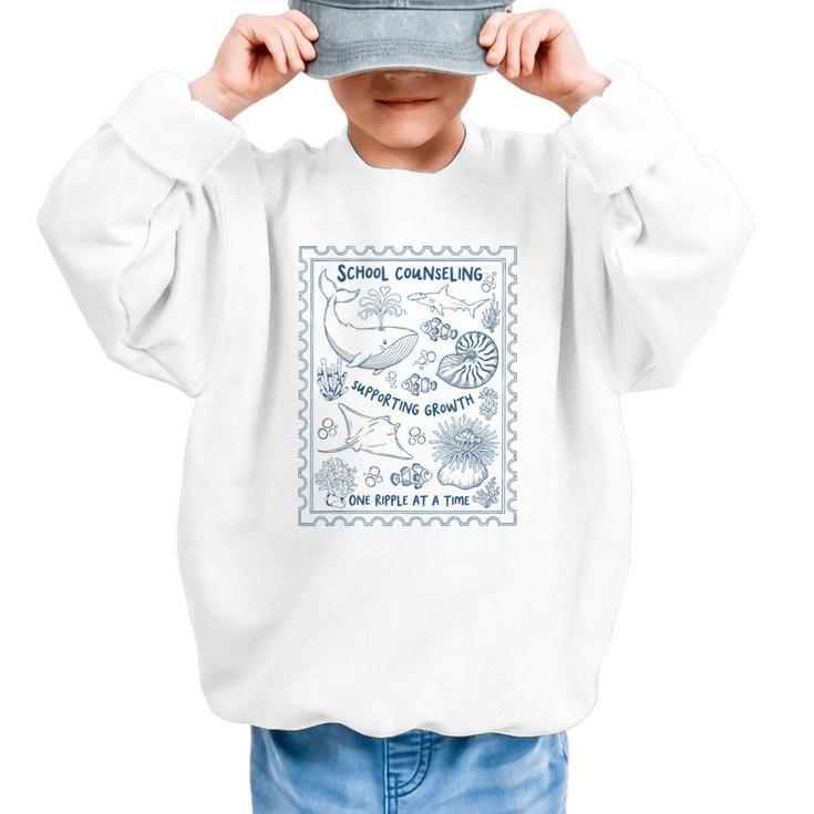 School Counselor Ocean Guidance Counselor Back To School Graphic Kid Sweatshirt