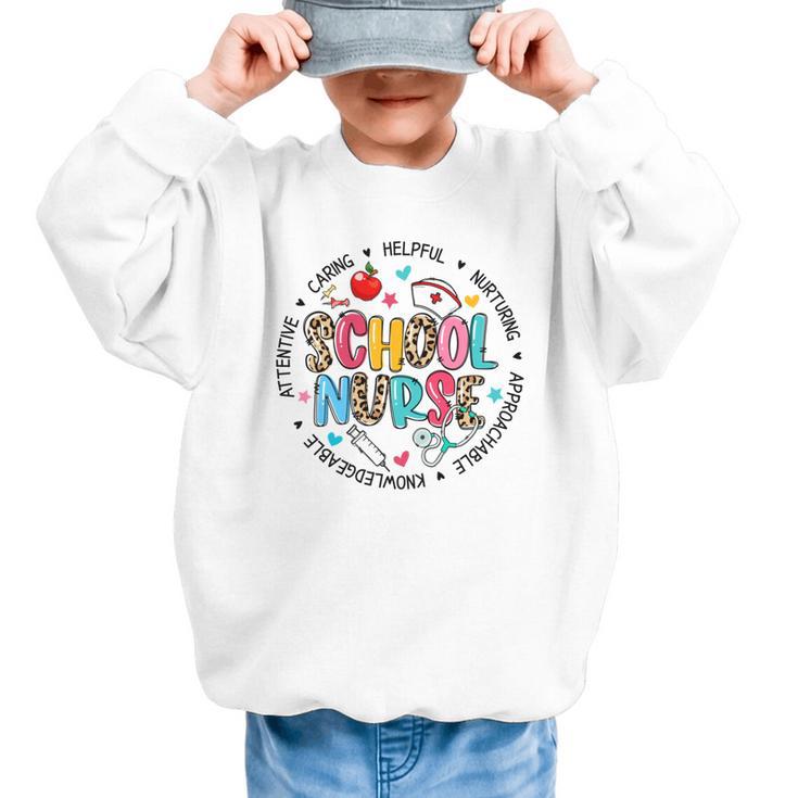 School Nurse Appreciation Back To School Nurse For Women Graphic Kid Sweatshirt