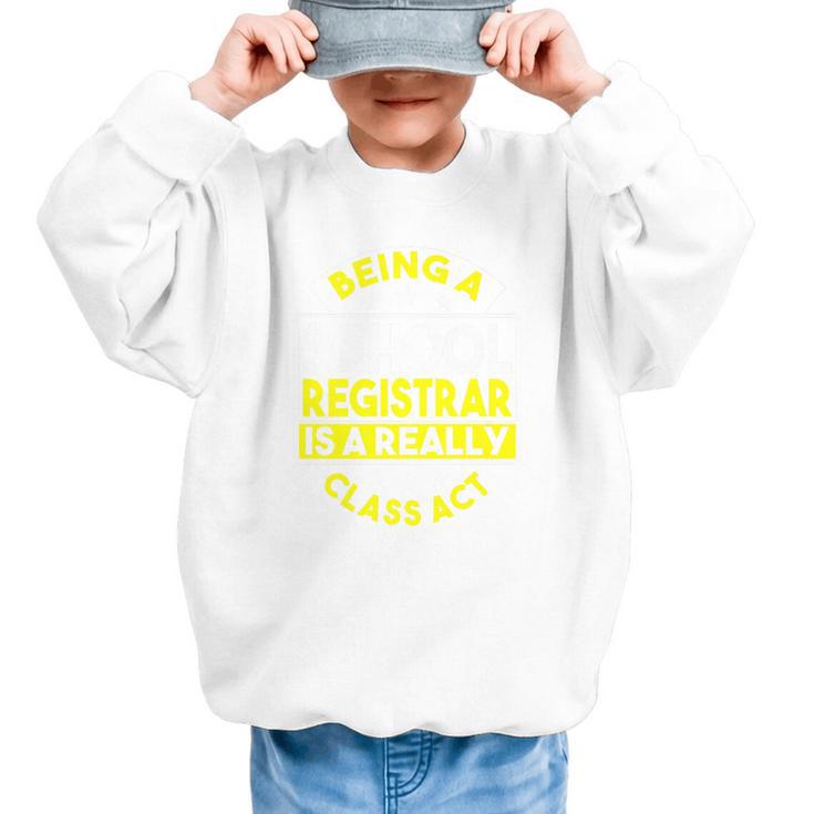 School Registry Student Enrollment Back To School Registrar Premium Graphic Kid Sweatshirt