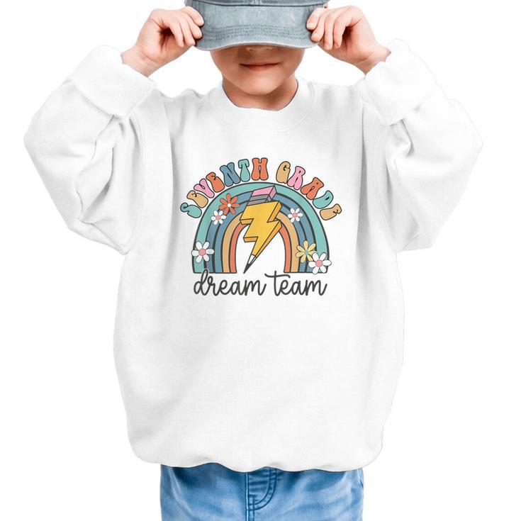 Seventh Grade Dream Team 1st Day Of 7th Grade Back To School Graphic Kid Sweatshirt