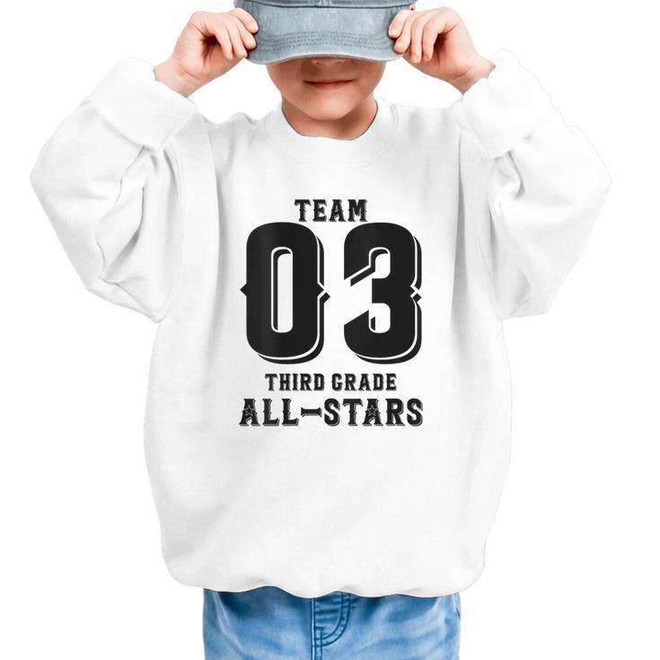 Team 3rd Grade All-Stars Back To School Tee For Stude Graphic Kid Sweatshirt