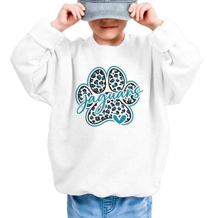 Vintage Jaguar School Sports Team Spirit Back To School Graphic Kid Sweatshirt