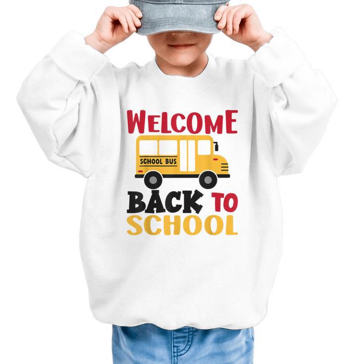 Welcome Back To School For Bus Drivers First Day Of School Graphic Kid Sweatshirt