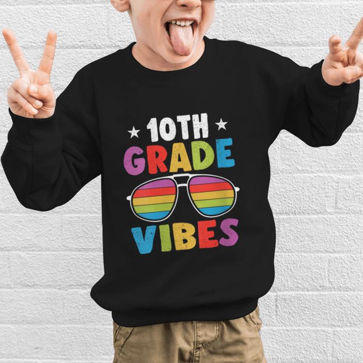 10th Grade Back To School Sunglasses Vibes Retro First Day Graphic Kid Sweatshirt 10th Grade Back To School Sunglasses Vibes Retro First Day Graphic Kid Sweatshirt