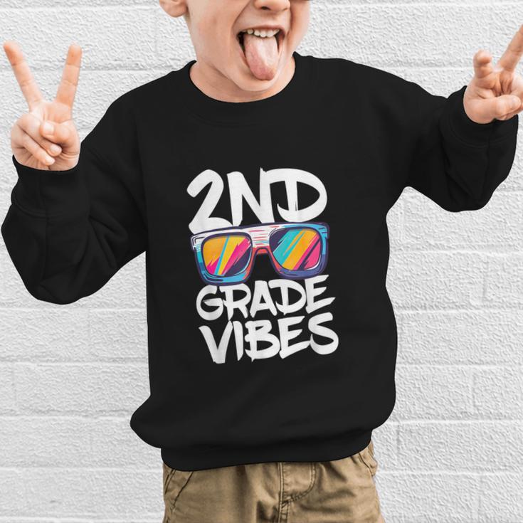 2nd Grade Vibes Shirt Back To School Second Grade Boy Girl Graphic Kid Sweatshirt 2nd Grade Vibes Shirt Back To School Second Grade Boy Girl Graphic Kid Sweatshirt