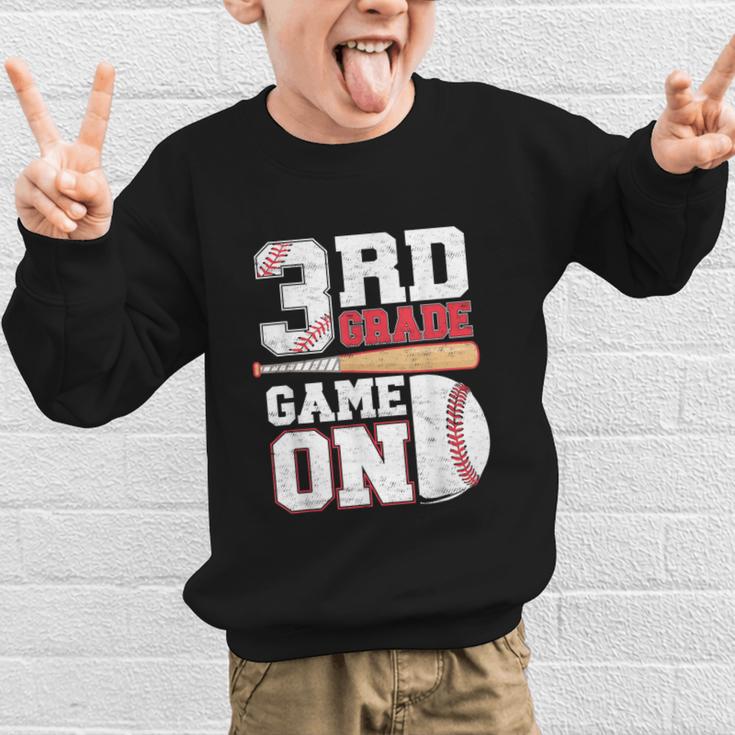 3rd Grade Game On Back To School Baseball Boy Third Grade Graphic Kid Sweatshirt 3rd Grade Game On Back To School Baseball Boy Third Grade Graphic Kid Sweatshirt